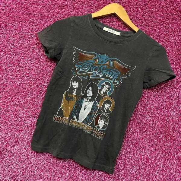 Aerosmith North American Rock Tour Poster Womens Tee L - Image 4