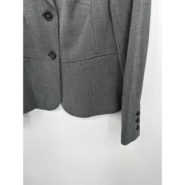 Charter Club Women 2 Piece Suit Size 10 Set Blazer Black Plaid Office‎ Career - Image 6