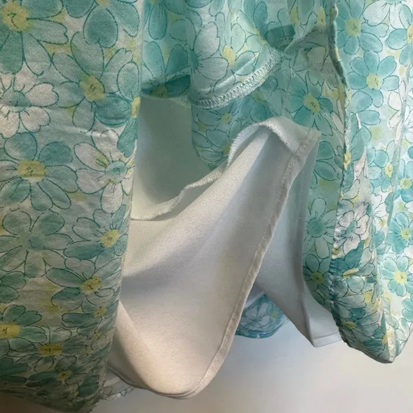 Tyler Boe Aqua Daisy Floral Midi Skirt Cottage Fairy Coastal Granddaughter‎ Sz 8 - Image 9