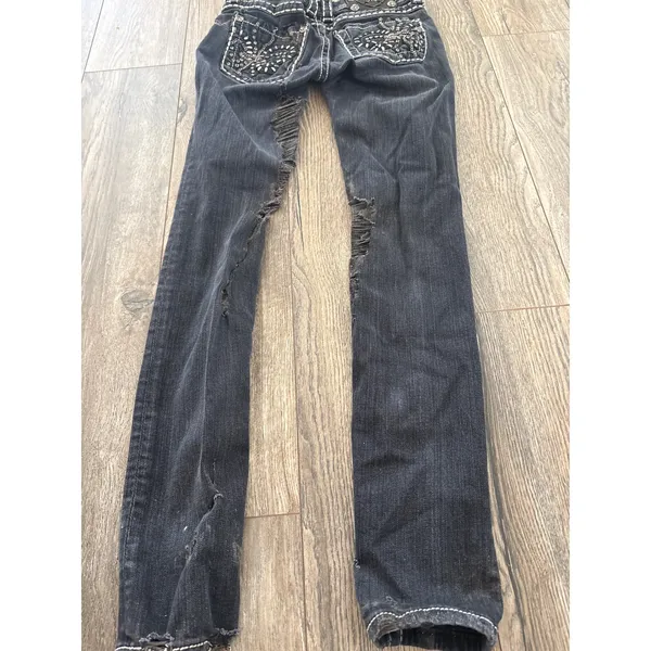 BUCKLE EXCLUSIVE Miss Me Skinny Jeans Womens 25 Contrast Stitch Embellished - Image 8