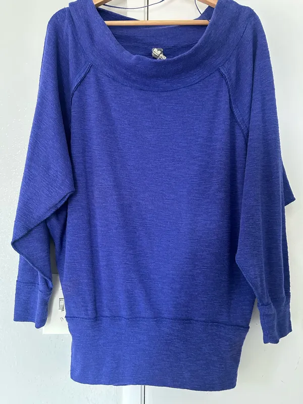 Free People We The Free Off the Shoulder - Palisades Blue Large - Image 5