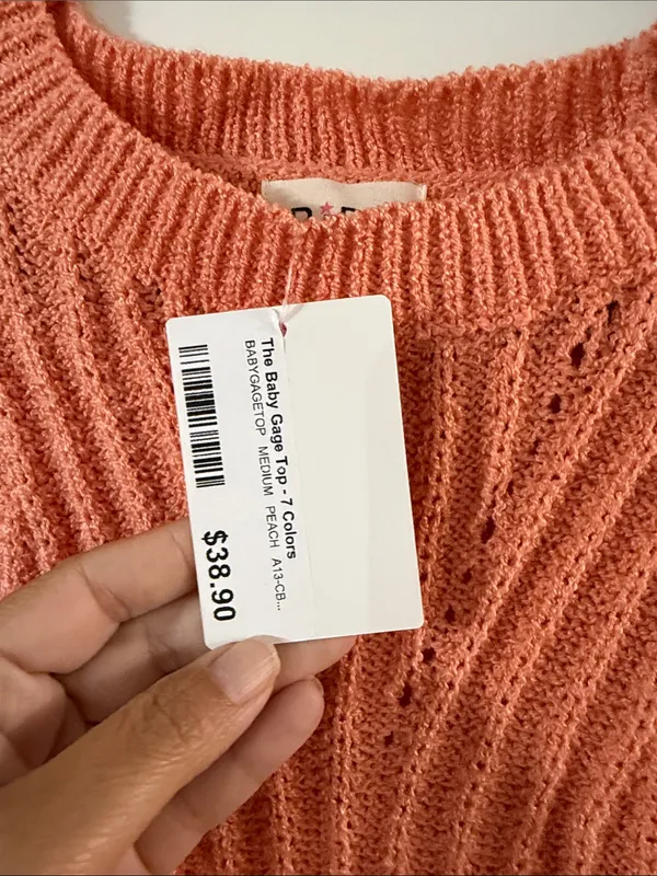 BiBi Bright Orange Short-Sleeve Crewneck Knit Top - Image 3