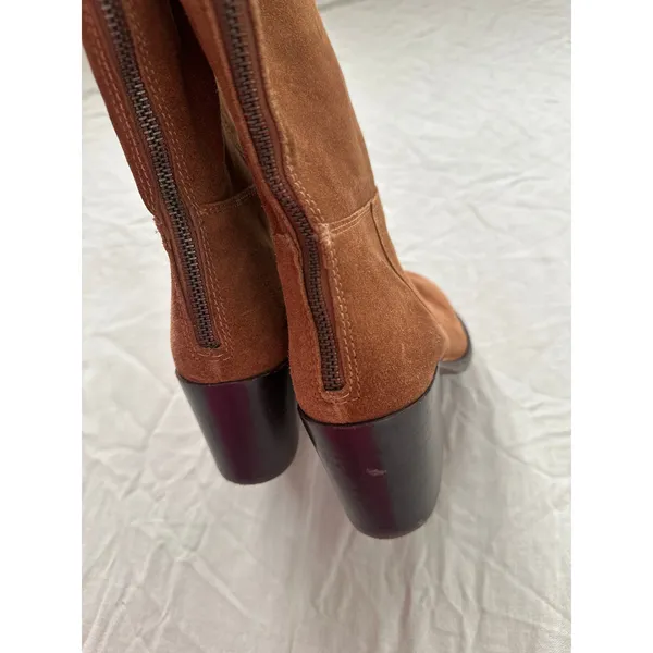 Vintage Y2K Sz7 Steve Madden Orabella Chestnut Genuine Suede Over-the-knee Boots - Image 8