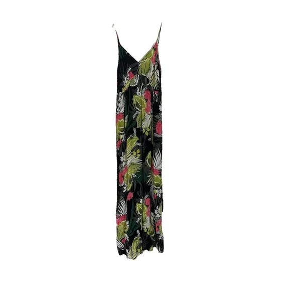 Express Maxi Dress XS tropical Black Pink Hawaii Beach resort - Image 3