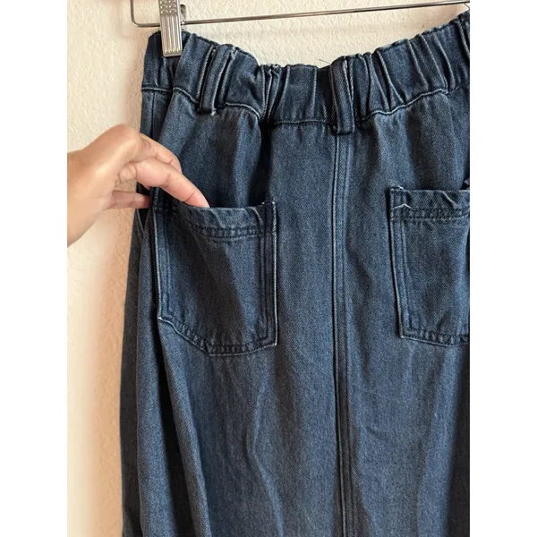 YFB Young Fabulous & Broke High Rise Elastic Waist Jean Skirt Small 90s Y2K Boho - Image 9