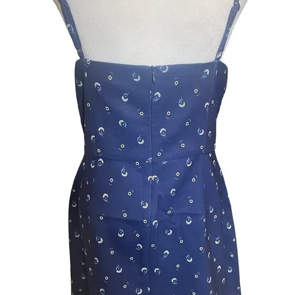 French Connection Mini Dress Womens Size 8 Blue New Floral Fit and Flare 71SWH - Image 8