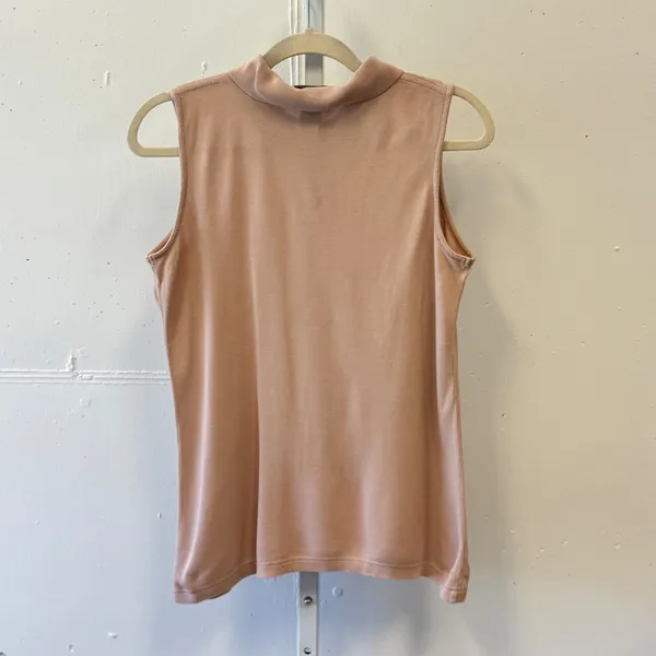 Vintage Tehama Nancy Haley 100% Silk Women's Sleeveless Polo Shirt Tank Knit Top - Image 2