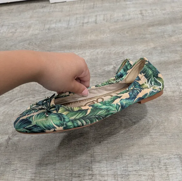 Sam Edelman Green Floral Felicia Ballet Flats Size 7 - Image 4