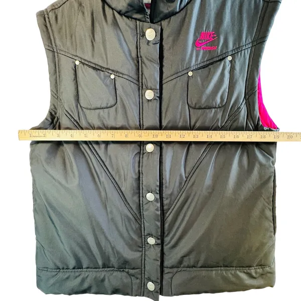 Nike Sportswear Vest Puffer Sleeveless Full Snap Black Pink L‎ Fuschia Gorpcore - Image 7