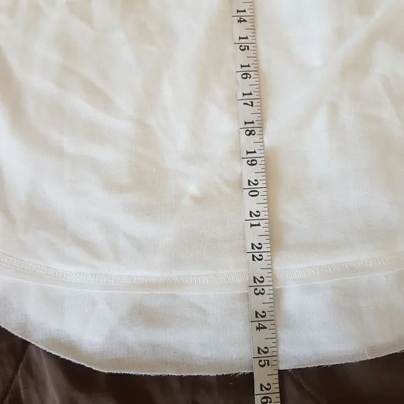 Womens Blouse Top Size Large White Long Sleeve Cotton Polyester minimalist - Image 9