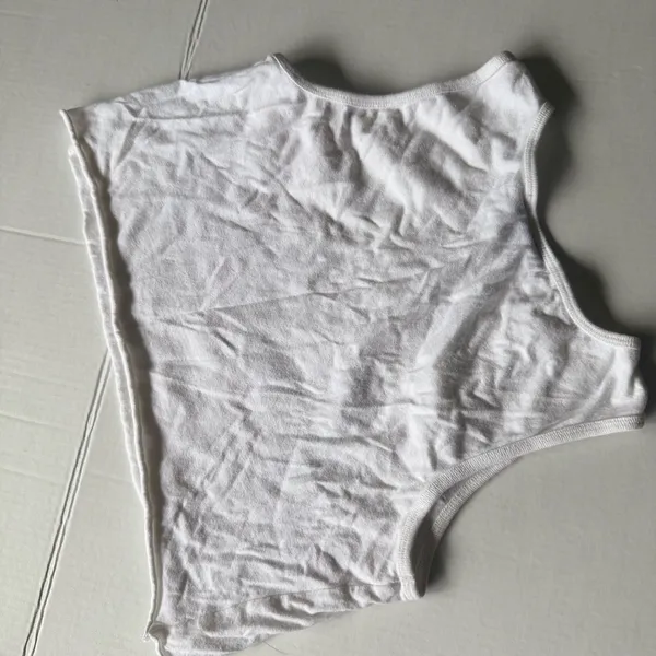 Vans California Bear Checkered White Crop Tank Top L - Image 6