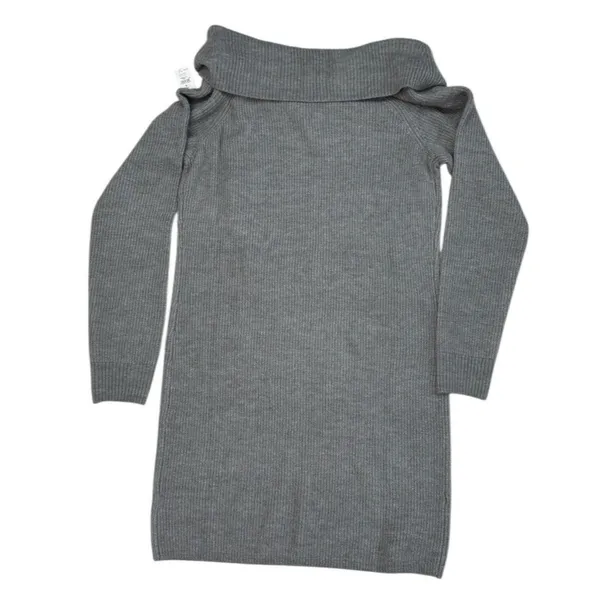 *New GAP Knit Sweater Dress Womens MTall Gray Cowl Neck Neutral Classic Office - Image 3