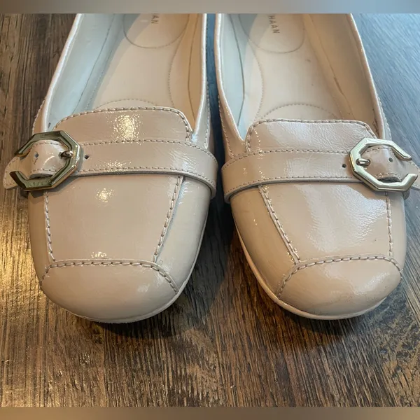 Cole Haan Blush Ballet Flats Patent Leather Classic Buckle - size 8 - Image 2