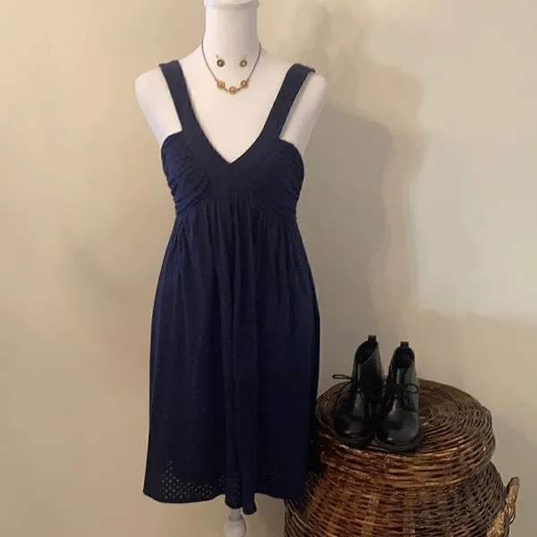 Suzi Chin by Maggie boutique szXsmall sleeveless back zip Little Blue dress EUC - Image 3