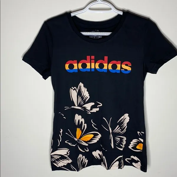 Adidas x Farm Rio black butterfly t-shirt - Image 3