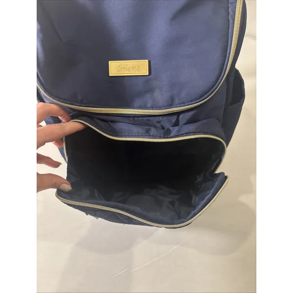 LITTLE ME Navy/Gold Tote Diaper Bag‎ Backpack 6 Pocket - Image 6