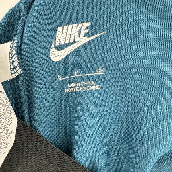 Nike size small full length‎ blue athletic leggings stirrup detail black white - Image 5