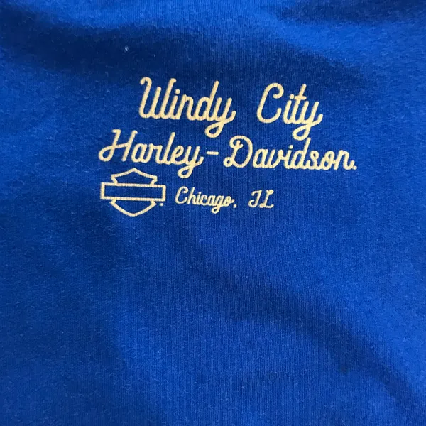 Harley Davidson Blue Windy City Tee M - Image 4