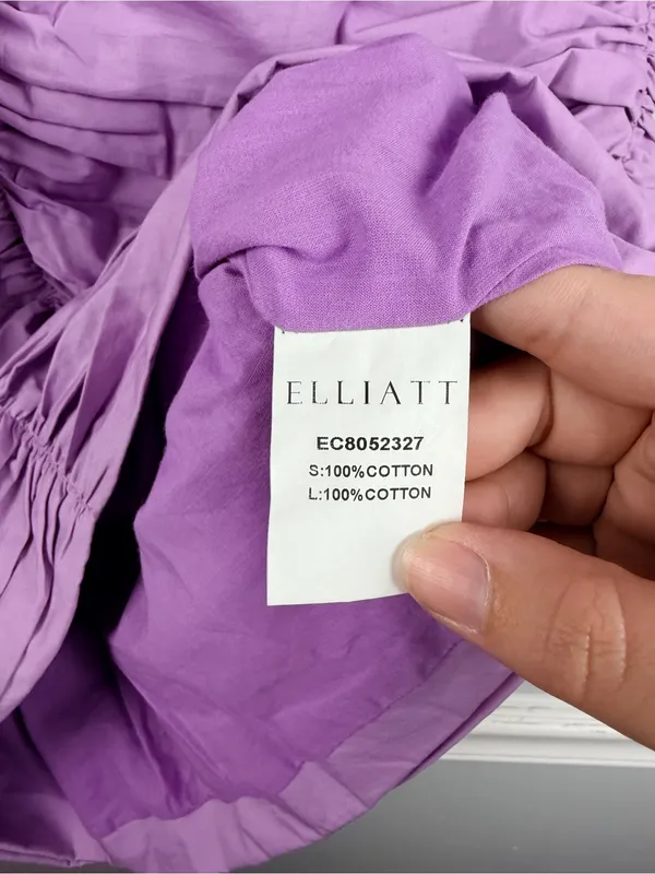 Elliatt Shirley in lavender Purple Poplin mini Dress size large - Image 7