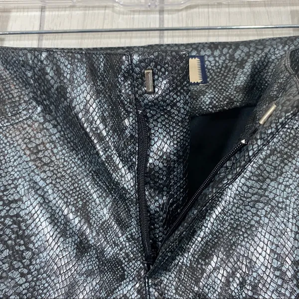 Paris Blues Faux Leather Snake Print Flare Pants size 3 - Image 9