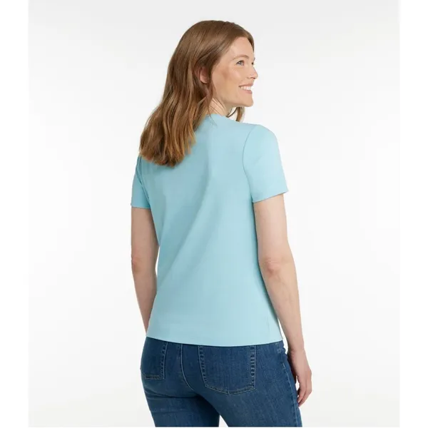 L.L.Bean Pink Cotton Tee Short-Sleeve Crewneck Pullover Size M - Image 5