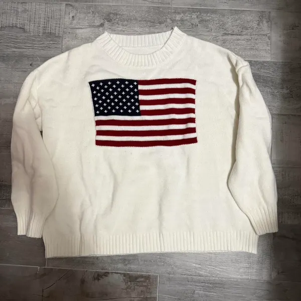 Boutique American Flag Sweater - Image 2