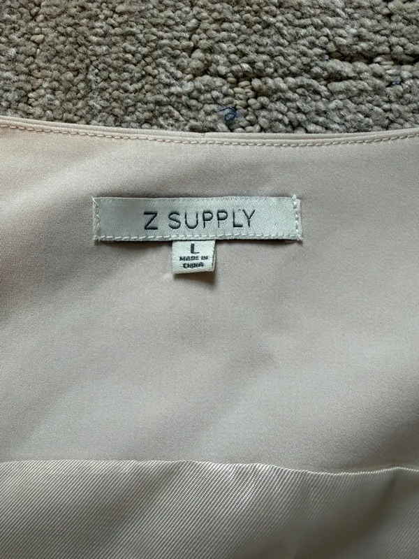 Z-Supply Eleanor Cream Twill Vest sz L - Image 2
