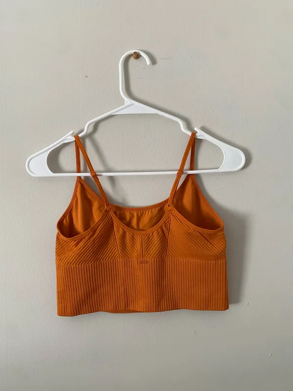 PINK by Victoria’s Secret Ribbed Orange Sports Bra - Image 2