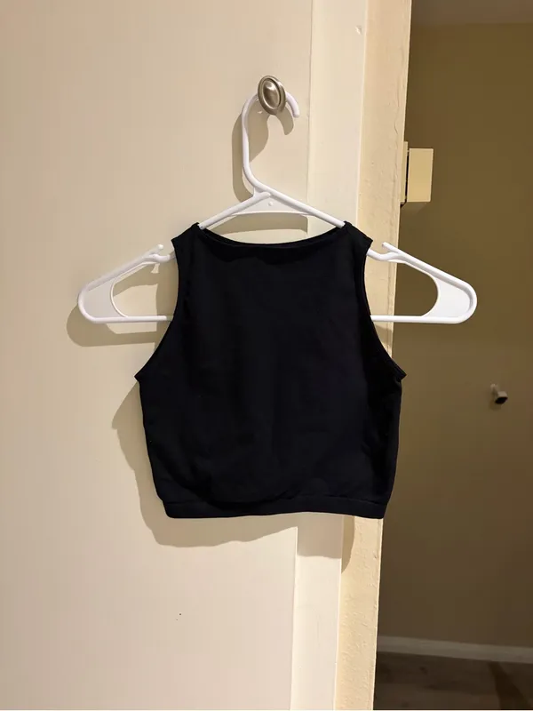Free people Black Women's Cropped Tank Top, size XS/s - Image 3
