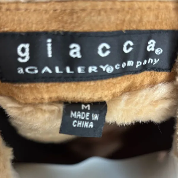 Giacca Vintage Penny Lane Genuine Leather Hippy Coat Tan brown medium jacket - Image 3