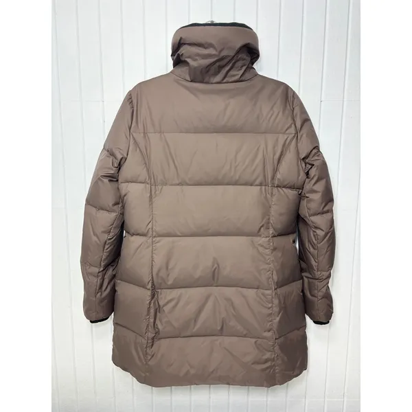 Michael Kors Womens‎ Brown Quilted Puffer Jacket Funnel Neck Winter Coat Medium - Image 4