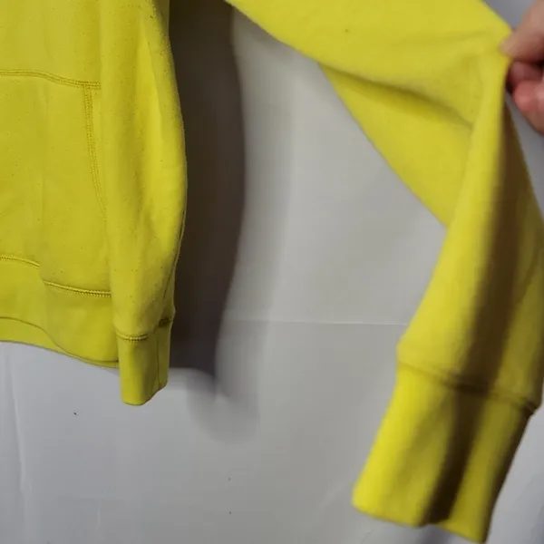 PINK - Victoria's Secret quarter zip yellow pullover sweatshirt sz Large - Image 6
