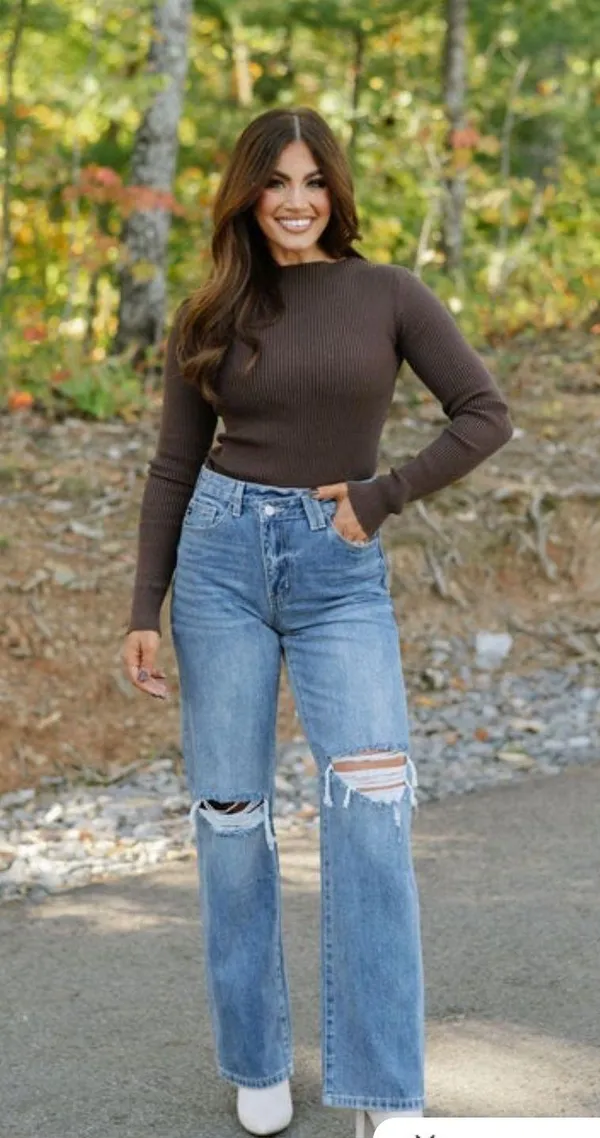 These Three Boutique 90s crossover straight jeans - Image 2