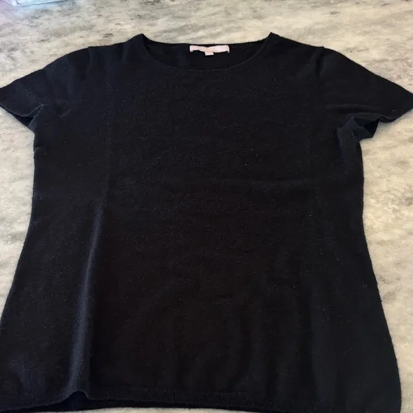 The Cashmere Project Black Cashmere Tee Shirt - Image 3