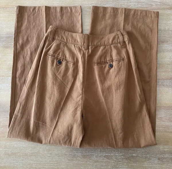 Madewell Harlow Wide Leg Pants Brown - Image 3