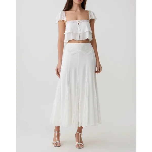 Meshki Top & Skirt Set Skylar Size S White - Image 10