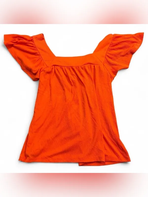 Old Navy Women’s Orange Square Neck Blouse - Image 2
