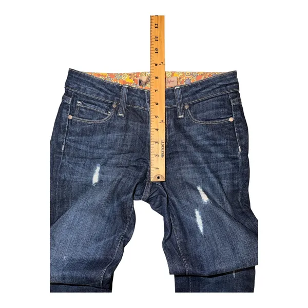 PAIGE Distressed Skyline Ankle Jeans, Size 24 - Image 8