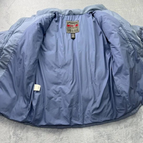 Eddie Bauer‎ Goose Down Weatheredge Puffer Jacket Womens Large Periwinkle Zip-Up - Image 4