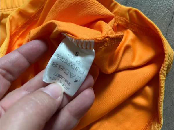 Mini Skirt in bright orange- Elastic Waist - Image 3