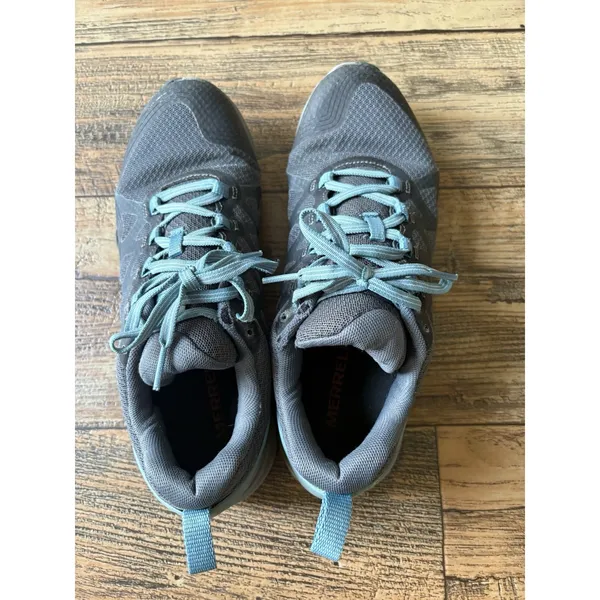 Merrell Women's Gray/Blue Hiking Shoes US 8 Medium Vibram Soles J52988 - Image 5