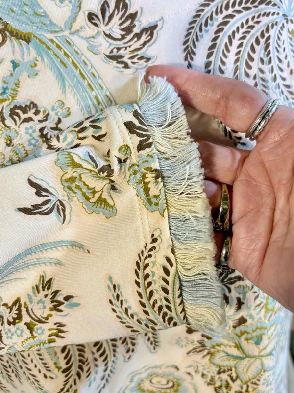 ☀️Spartina 449 Jane Peacock Palm Island Fringe Dress Peruvian Cotton Sz S🧡 - Image 5
