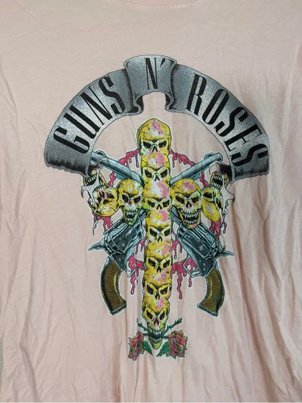 Daydreamer x Revolve Guns & Roses Pink Band Tee Small $90 - Image 5