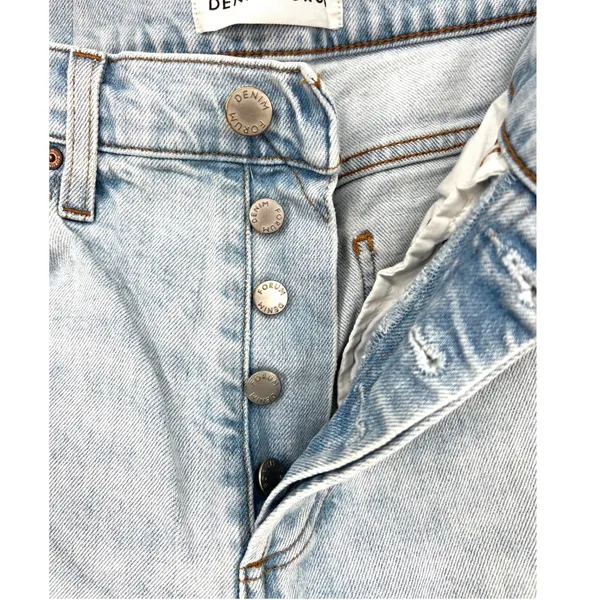 Aritzia Denim Forum The Arlo High Rise Straight Jeans Size 29 Light Wash GUC - Image 5