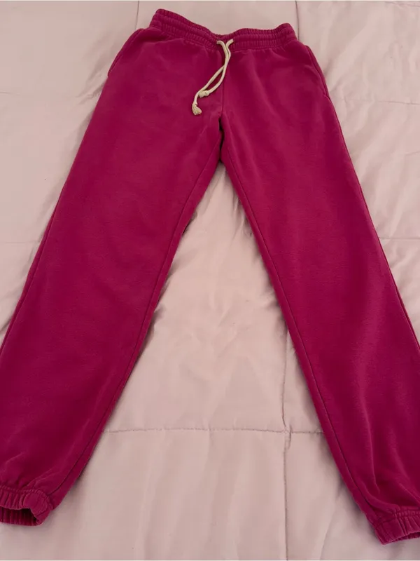 Out from Under pink Fuchsia Drawstring Jogger Pants sweatpants, size XS pockets - Image 11