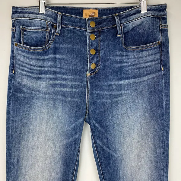 DRIFTWOOD Kelly Classic Bootcut Button Fly Medium Wash Faded Denim Jeans Size 32 - Image 3