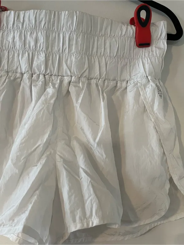 Free People Movement White High Rise Athletic Short Large Stretchy Loungewear - Image 3