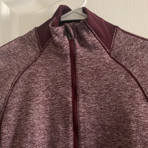 Lululemon Women’s 4 Always Alert 1/2 Zip Heathered Garnet Winter Outdoor Top - Image 2
