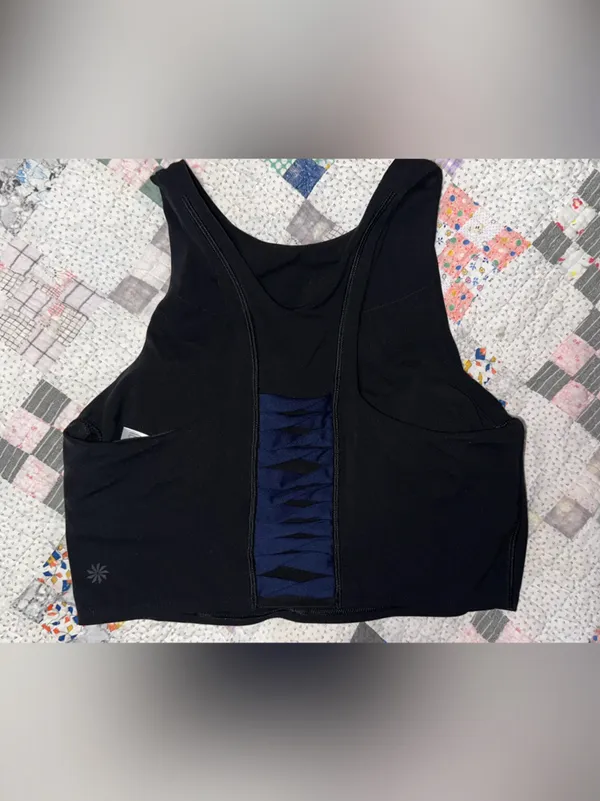 Athleta Black High-Neck Crop Sports Bra - Image 6