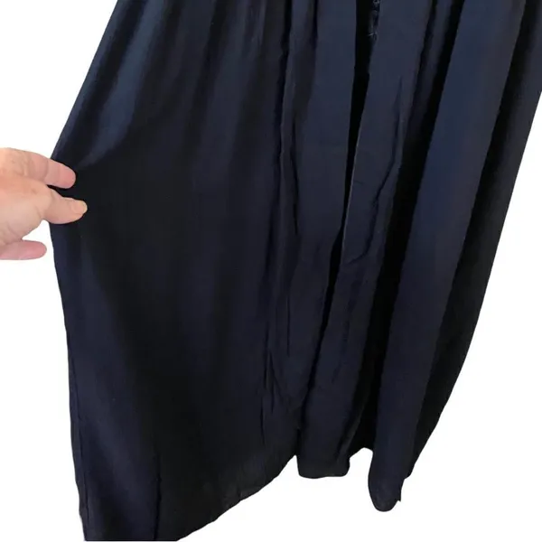 Lavender Field Long Black Kimono Open Front Cover Up - Image 4